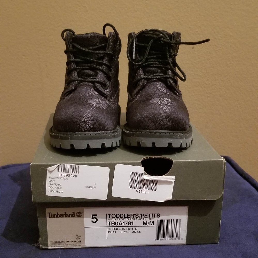 Black Floral Timberland Boot